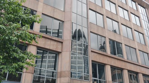 Day Wider Up Large Group Stock Footage Video 100 Royalty Free Reflection Of Buildings In Office Building Windows