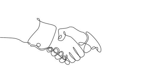 Handshake Hand Drawn Stock Video Footage - 4K and HD Video Clips