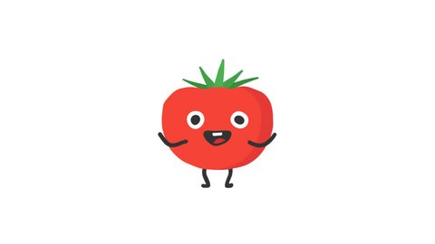 Tomato Funny Character Dances Smiles Loop Stock Footage Video (100%  Royalty-free) 1014657614 | Shutterstock