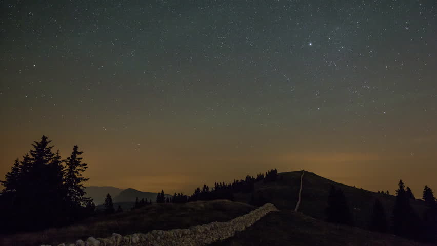 Star trails over the rocky landscape image - Free stock photo - Public ...