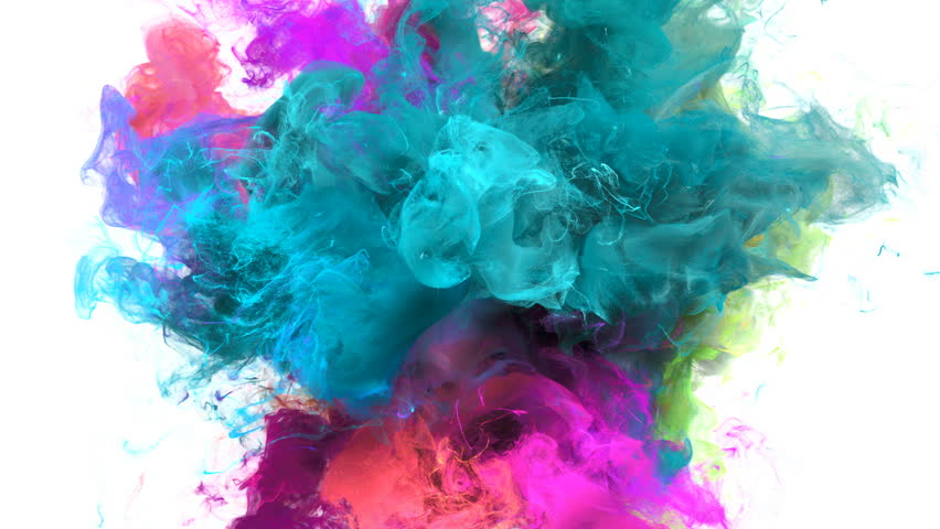 Color Burst - Colorful Cyan Stock Footage Video (100% ...