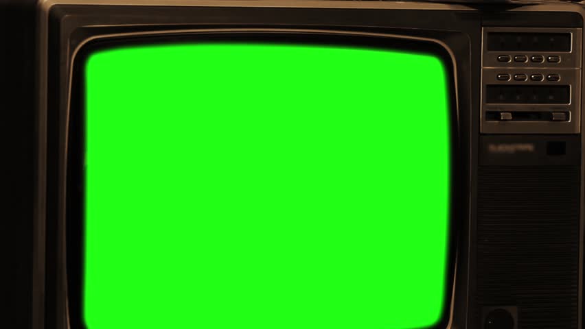 80s Tv with Green Screen. Stock Footage Video (100% Royalty-free ...