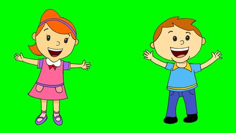 Happy Kids 2d Cartoon Characters Stock Footage Video (100% Royalty-free)  1017391474 | Shutterstock