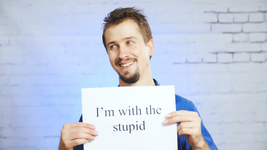 Im With The Stupid Meme Stock Videoer 100 Royaltyfri