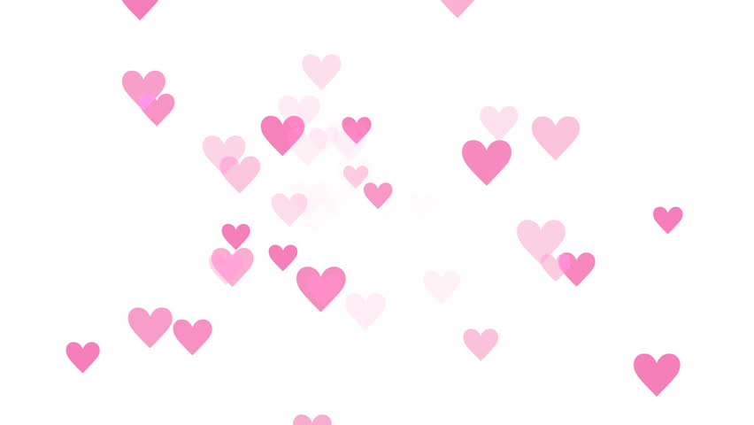  Pink  Hearts  Isolated On White  Stock Footage Video 100 