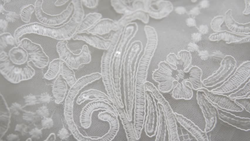 Lace And Embroidery With Beads On Fabric Wedding Dresses