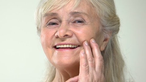 Close Up Of Beautiful Older Woman Stock Footage Video 100