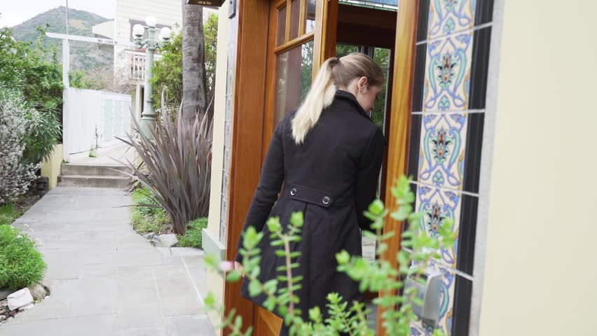 Woman Walking Through Hotel Front Stock Footage Video 100 Royalty Free 1026011624 Shutterstock