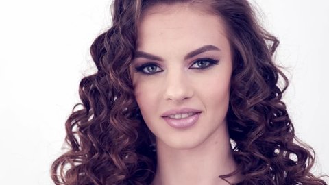 Beautiful Fashionable Girl With Long Stockvideos Filmmaterial