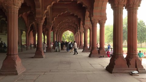 Delhi India 29 Mar 2019 Interiors Of Red Fort In Delhi India Fort Was The Residence Of The Mughal Emperor 4k Footage Video