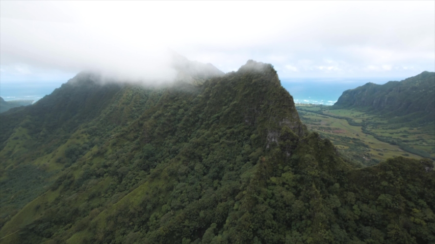 Hawaii Open Door Helicopter View Stock Footage Video 100