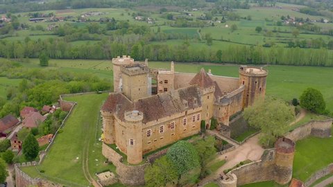 The Castle Of Castelnau Bretenoux Is Stock Footage Video 100