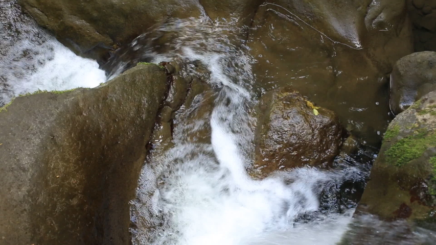 Man Wash His Legs and วิดีโอสต็อก (ปลอดค่าลิขสิทธิ์ 100 Hydroelectric Power Station, Waterfall at วิดีโอสต็อก (ปลอด