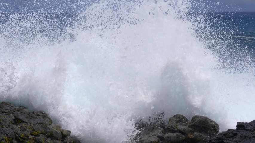 Ocean waves crashing on rocky shores image - Free stock photo - Public ...