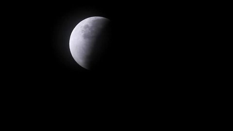 This Partial Lunar Eclipse The Stock Footage Video 100 Royalty