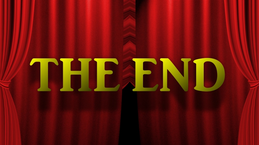 The End Movie Ending With Red Curtain Closing