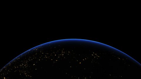 Concept5 U1 View Of The Realistic Planet Earth From Space With Atmospheric Clouds Animation Planetary Rotation And City Lighting Effects Textures Planetary Maps By Solar System Scope