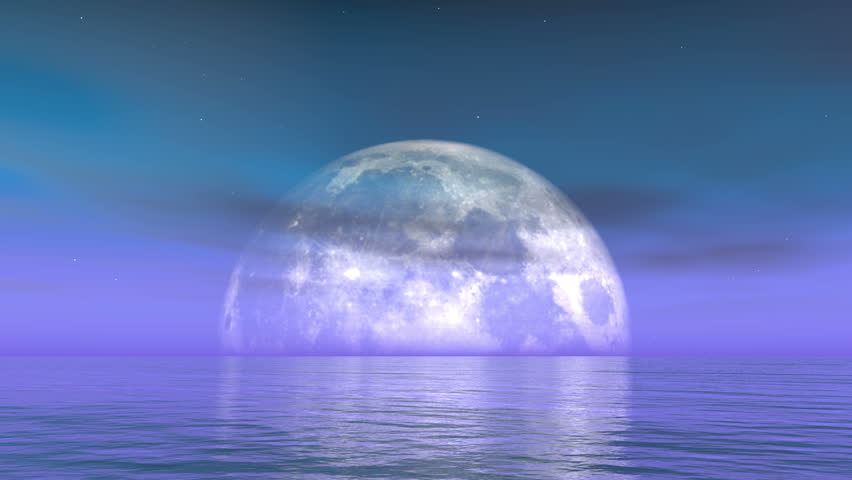 Moon rising on a purple sky image - Free stock photo - Public Domain ...
