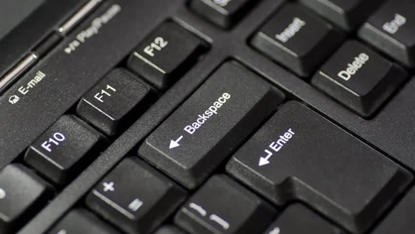 Stock video of pressing backspace on a keyboard | 10580654 | Shutterstock