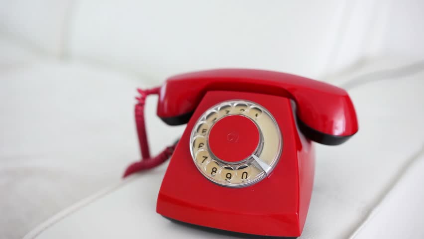 Red Phone Ringing And Moving ,Still Frame Animated, Fix Camera, White ...