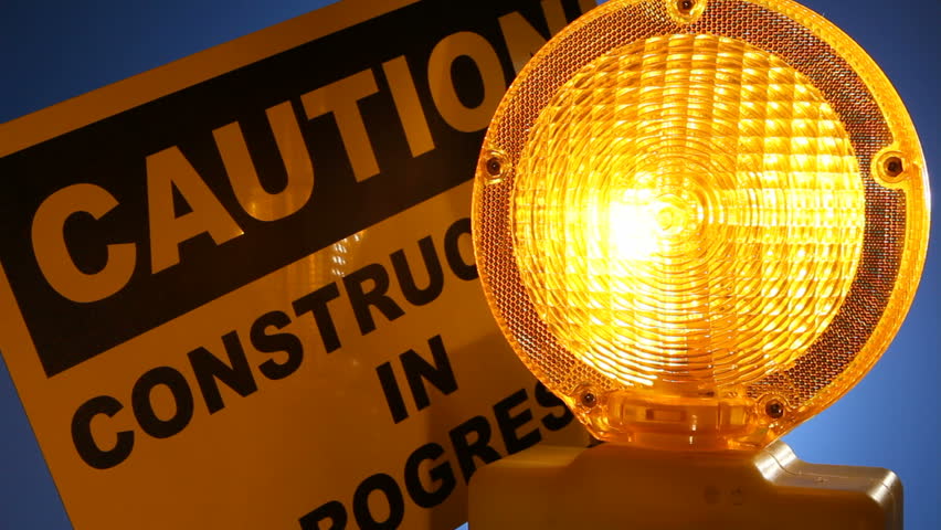 yellow caution lights