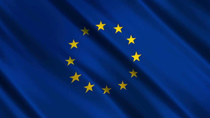 Realistic Ultra-HD Flag Of The European Union Waving In The Wind ...