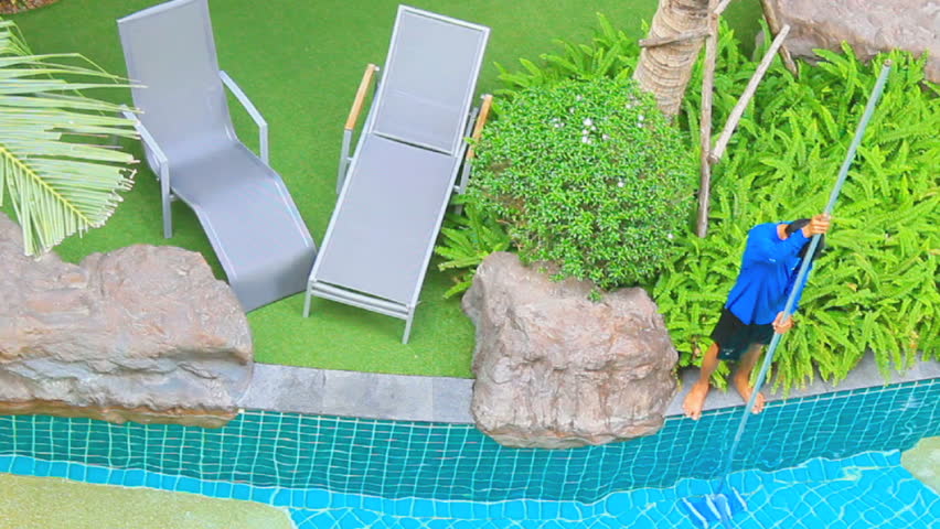 Aerial View Of Pool Guy Stock Footage Video 100 Royalty Free 12297284 Shutterstock