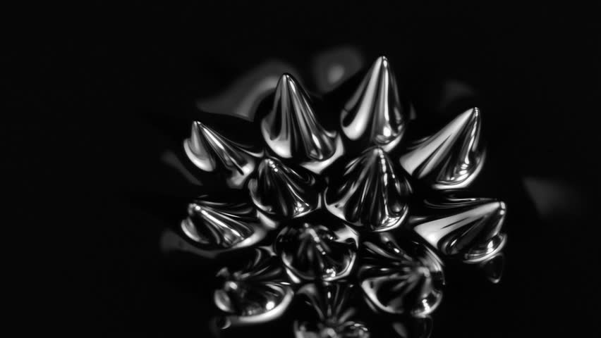 Stock video of ferrofluid. black liquid surface. abstract background ...