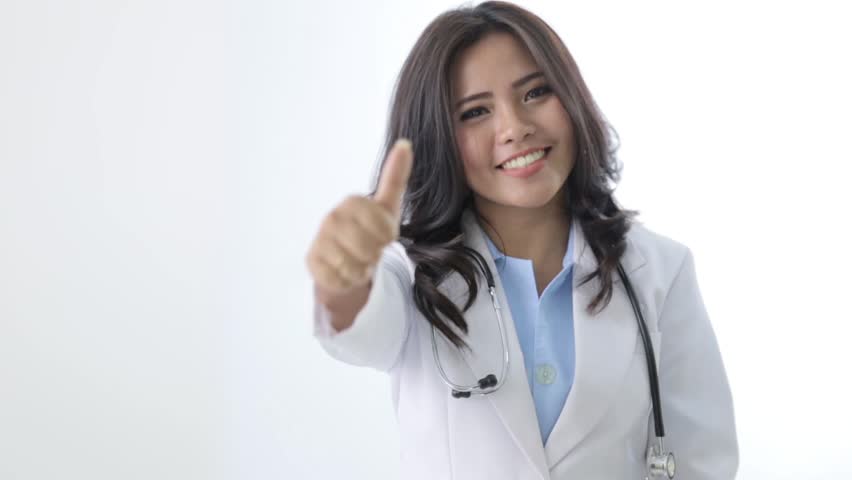 Happy Female Doctor Smiling To 100 13344