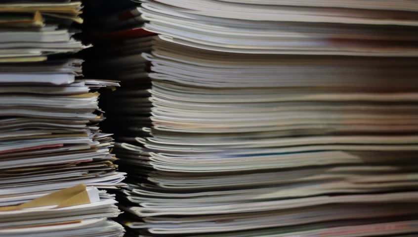 Stacks Of Old Papers Office Documents Paper Work Stacks Of Old Papers Office Documents Paper Work
