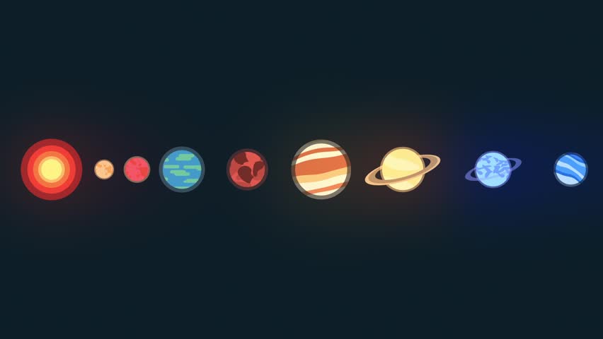 Solar System In Flat Design Stock Footage Video 100 Royalty Free 13894214 Shutterstock