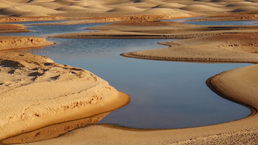 SAHARA DESERT, TUNISIA - CIRCA OCTOBER 2015: A Beautiful Oasis In The ...