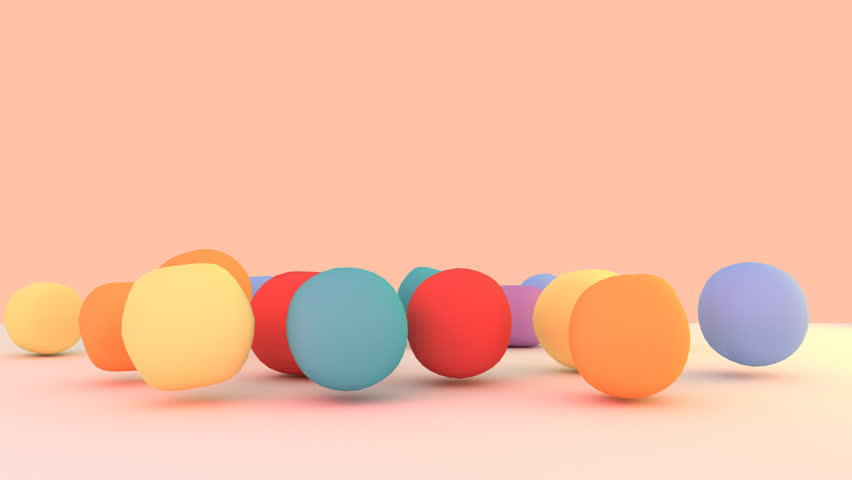 4k Colorful Bouncing Balls. Three Stock Footage Video (100% Royalty ...