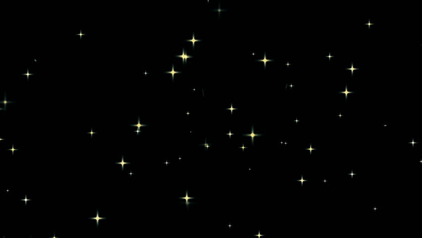 Star Glitter Effect On Black Stock Footage Video (100% Royalty-free