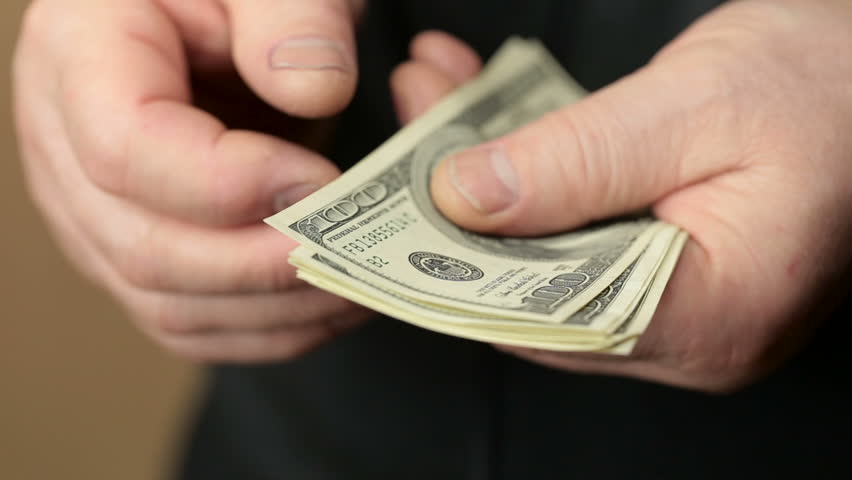 Male Hand Counting Money at Stock Footage Video (100% Royalty-free ...