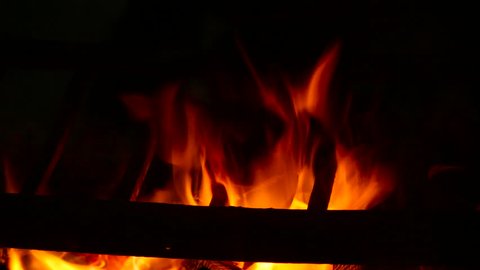 Closeup Of Fake Fire Using Stock Footage Video 100 Royalty Free