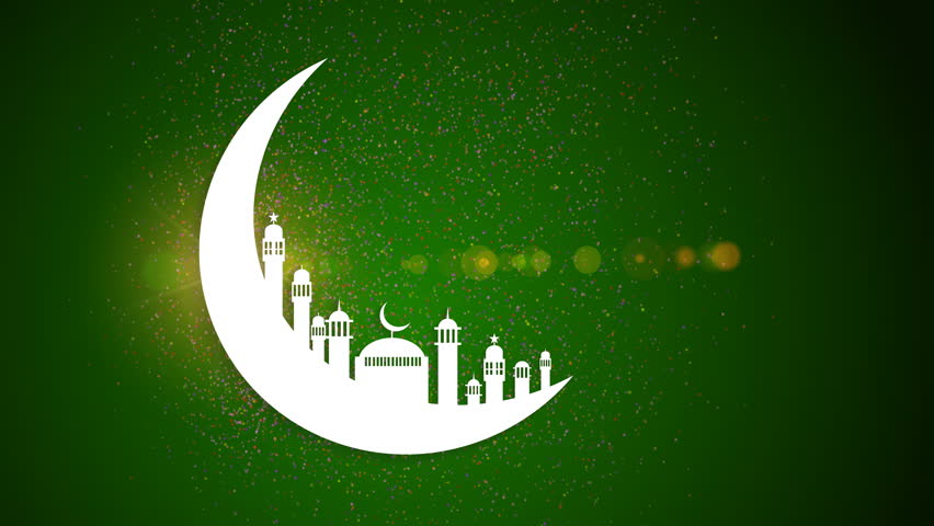 Islamic Ramadan in White Moon Stock Footage Video (100%  
