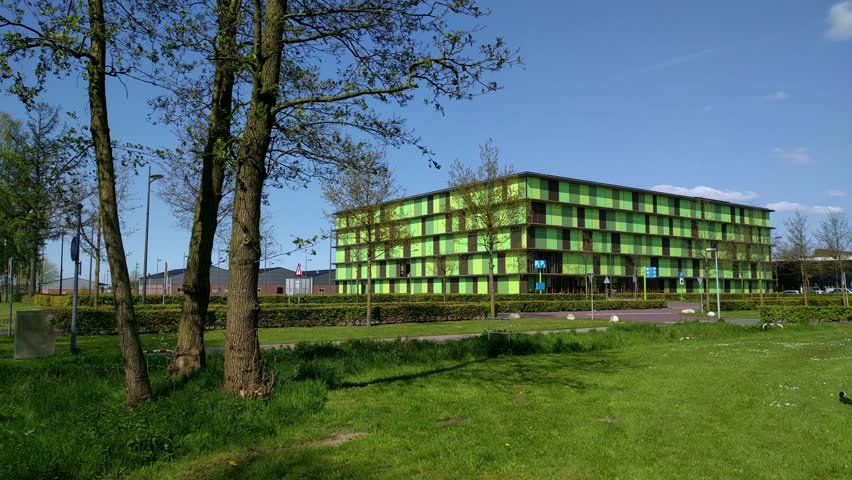 WAGENINGEN, THE NETHERLANDS - MAY 2017: Wide Shot Campus Wageningen UR ...