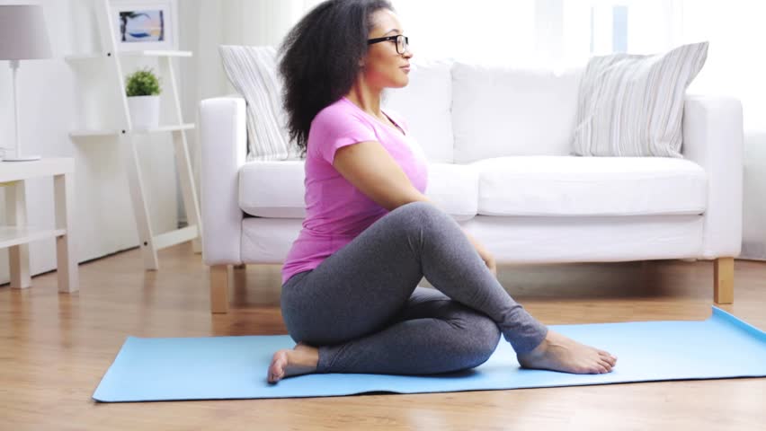 Fitness Sport Yoga Training And Stockvideos Filmmaterial 100