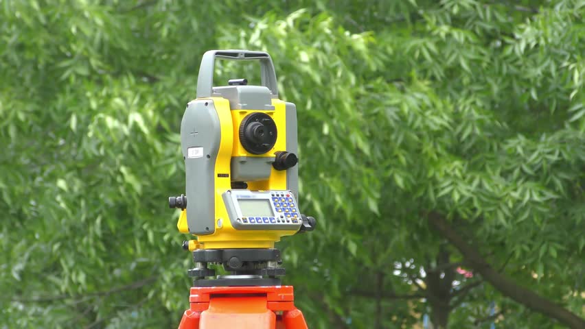 Land Surveyor Takes Measurements Stock Footage Video 100 Royalty Free 16783204 Shutterstock