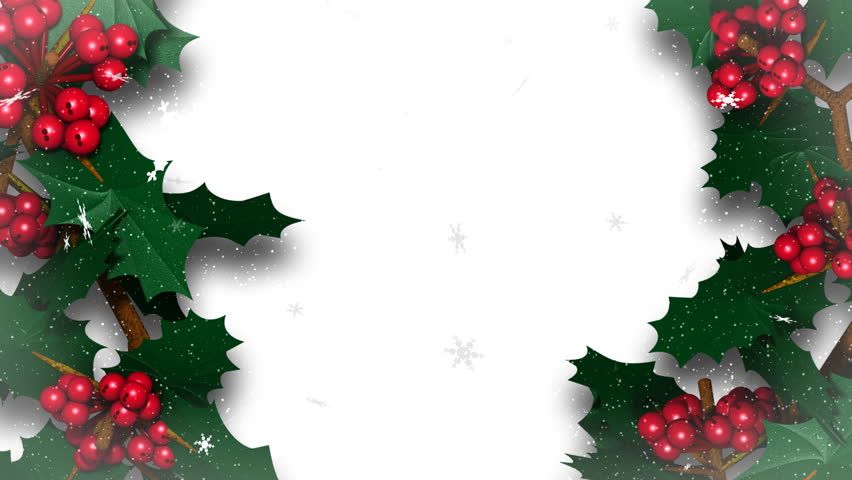 Christmas Holly Ivy with Snow Stock Footage Video (100% Royalty-free