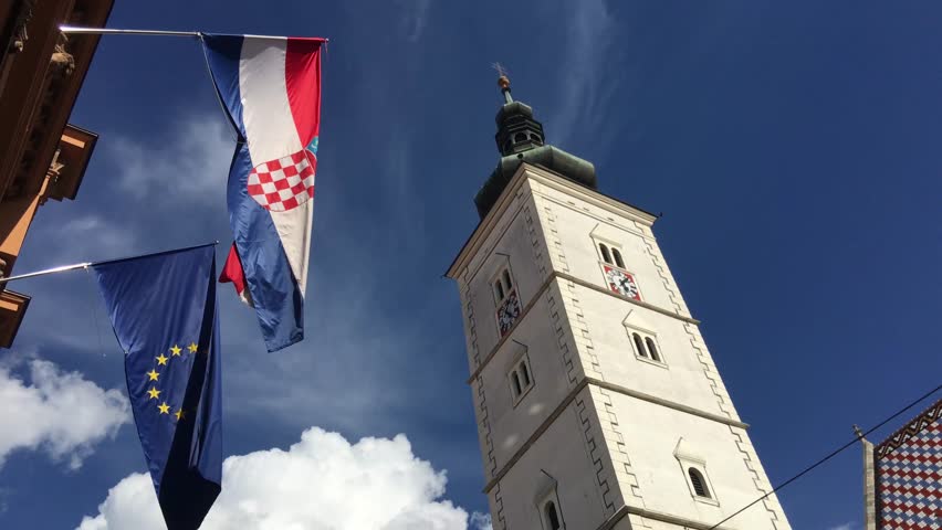 The European And Croatian Flag Stock Footage Video 100 Royalty Free 17794834 Shutterstock