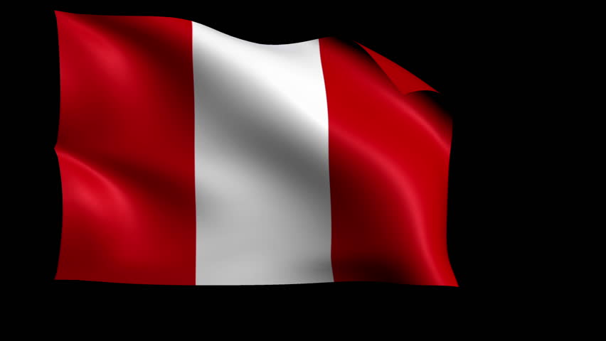 Peru National Flag 5 Second Stock Footage Video (100% Royalty-free
