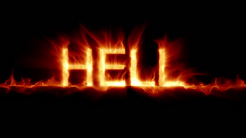Animated Fire Text Hell Perfect Stock Footage Video 100