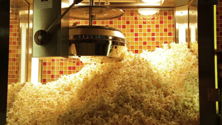 Making Popcorn In The Cinema Stock Footage Video 100 Royalty