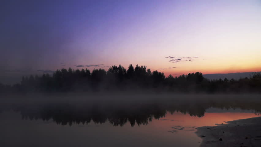 4k. Early Morning Sunrise and Stock Footage Video (100% Royalty-free