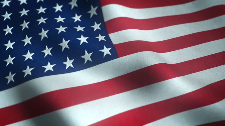 Seamlessly Loopable Waving American Flag Animation. Stock Footage Video ...