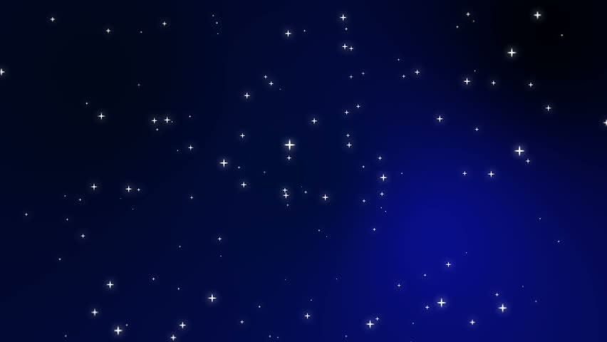 Looping Animation Of Twinkling Stars On A Midnight Blue Background ...