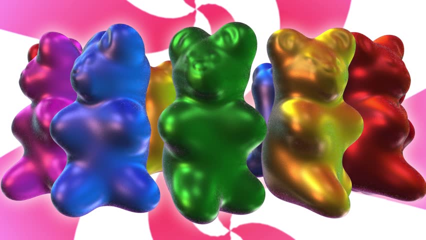 seamless animation gummy bears