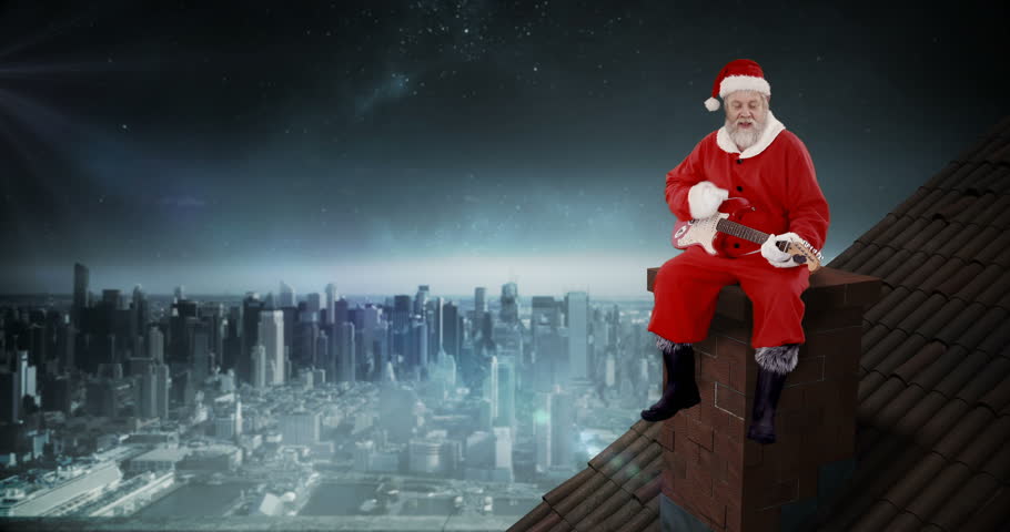 Stock video of santa claus sitting on a chimney | 20675884 | Shutterstock